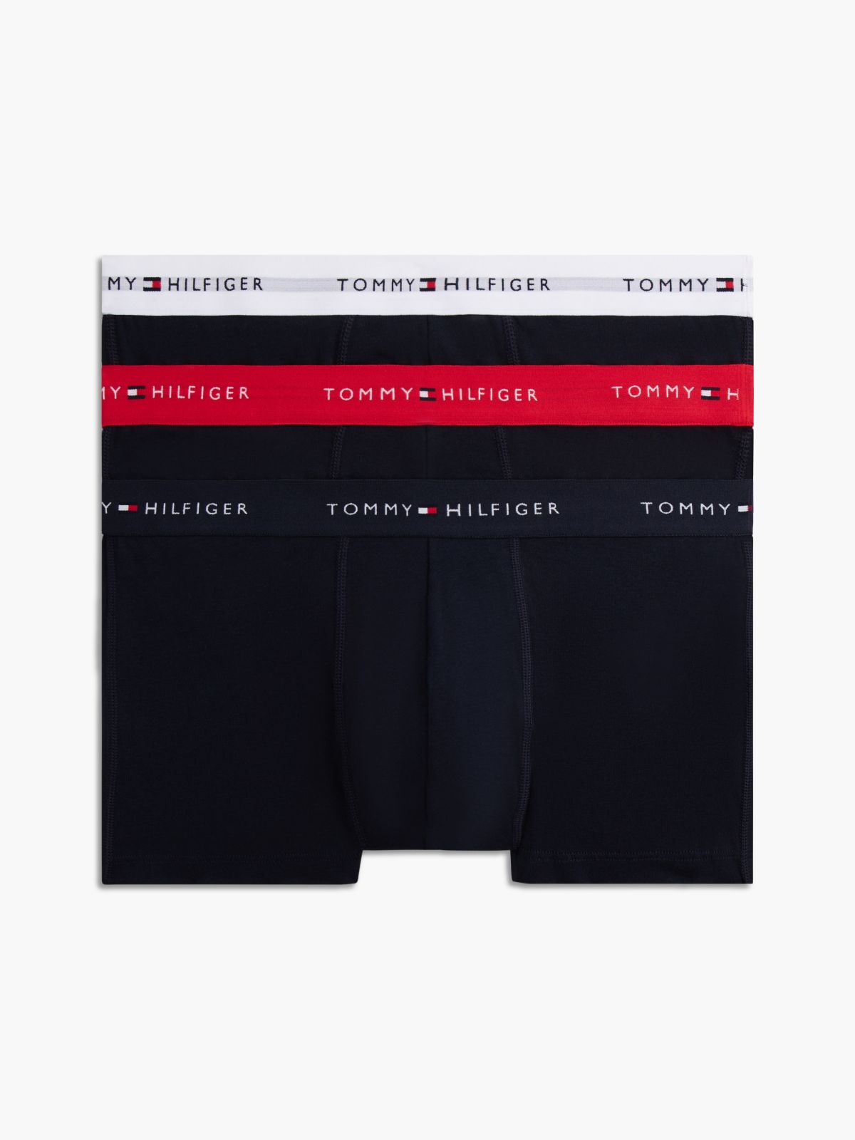 3-Pack Signature Repeat Logo Waistband Trunks — White