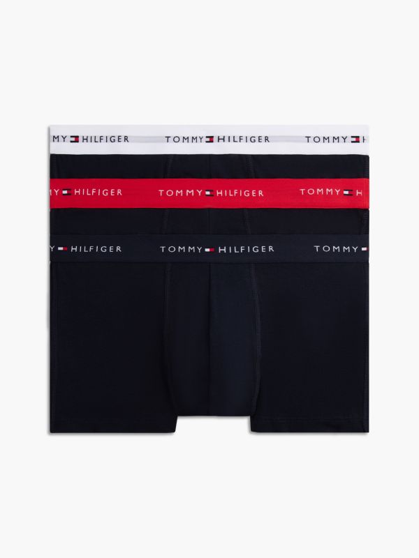 3-Pack Signature Repeat Logo Waistband Trunks — White