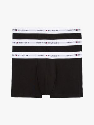 red 3-pack colour-blocked logo trunks for men tommy hilfiger