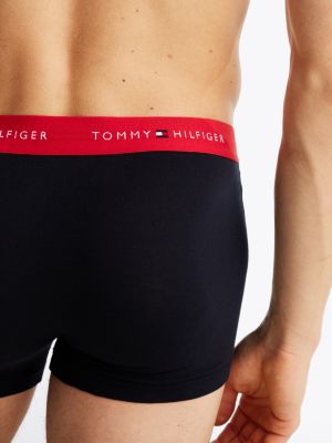 3 pack boxer aderenti con vita iconica rosso da uomini tommy hilfiger