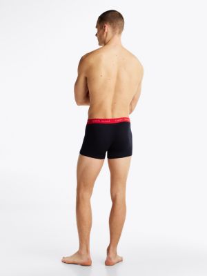 3 pack boxer aderenti con vita iconica rosso da uomini tommy hilfiger