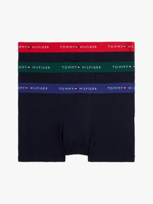 3 pack boxer aderenti con vita iconica red da uomini tommy hilfiger