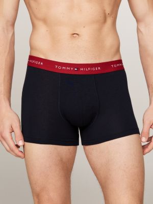 3 pack boxer aderenti con vita iconica rosso da uomini tommy hilfiger