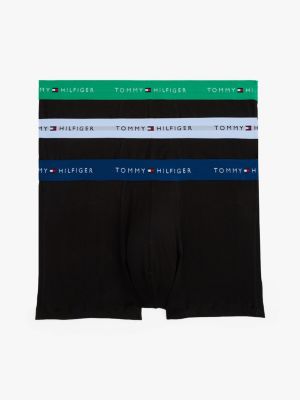 multi 3-pack colour-blocked logo trunks for men tommy hilfiger