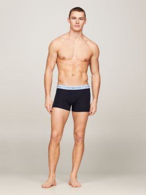 multi 3-pack signature repeat logo waistband trunks for men tommy hilfiger