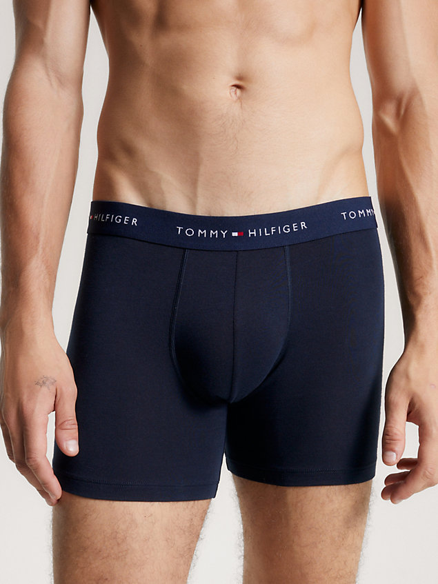 beige 3-pack essential logo waistband boxers for men tommy hilfiger