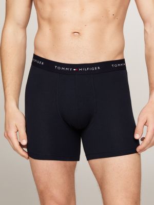 weiß 3er-pack boxer-slips mit logo für herren - tommy hilfiger