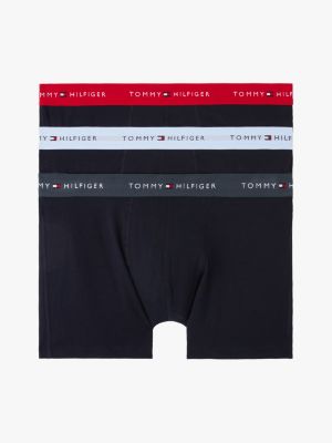 3 pack boxer aderenti con logo multicolore da uomini tommy hilfiger