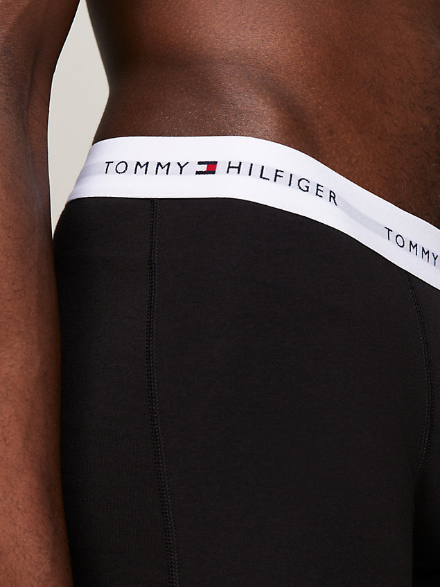 black set van 5 essential boxershorts met logo voor heren - tommy hilfiger