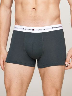 3 pack boxer aderenti con stampa e logo in vita grigio da uomini tommy hilfiger