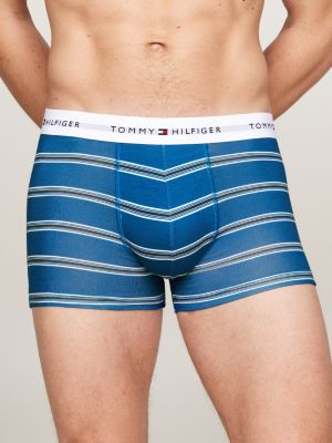 3 pack boxer aderenti con stampa e logo in vita grigio da uomini tommy hilfiger