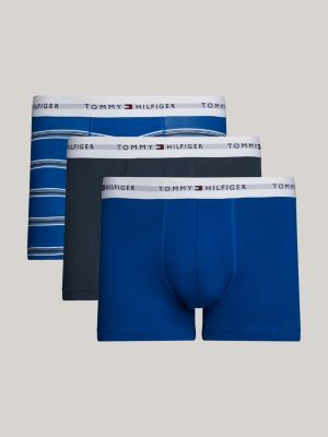 3 pack boxer aderenti con stampa e logo in vita grey da uomini tommy hilfiger