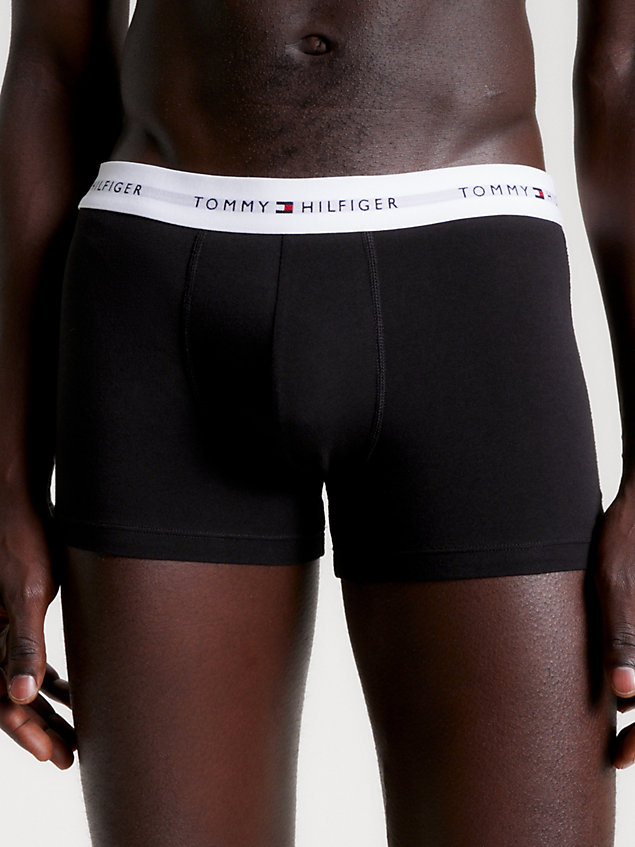 grey 3-pack essential print trunks for men tommy hilfiger