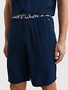 blau lounge-shorts mit th-monogramm für herren - tommy hilfiger