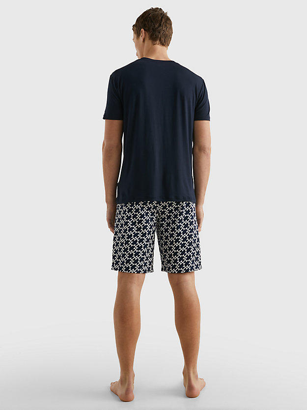 CARBON NAVY / AMD CARBON NAVY TH Monogram Lounge T-Shirt And Shorts Set for men TOMMY HILFIGER