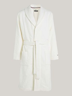 TH Monogram Print Towelling Bath Robe GREEN Tommy Hilfiger