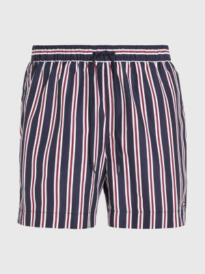 blue essential print mid length swim shorts for men tommy hilfiger