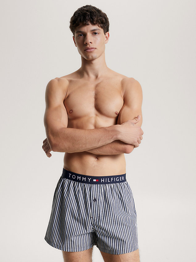 blue th original gewebte boxershorts mit logo für herren - tommy hilfiger