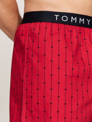 boxer shorts original con logo rosso da uomini tommy hilfiger