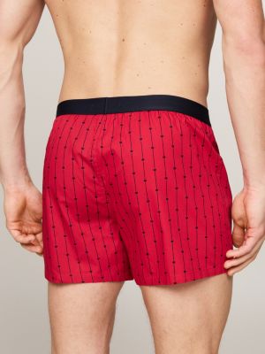 boxer shorts original con logo rosso da uomini tommy hilfiger