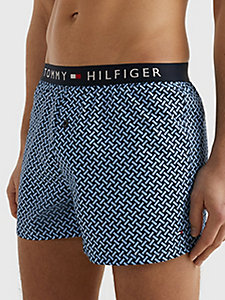 blue woven print boxer shorts for men tommy hilfiger