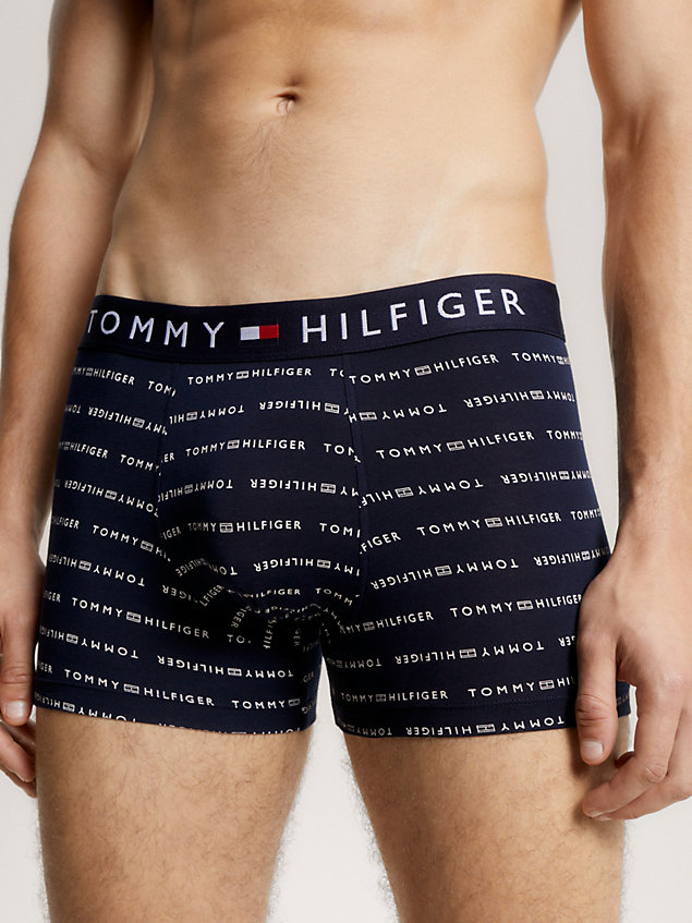 blue th original all-over print logo trunks for men tommy hilfiger