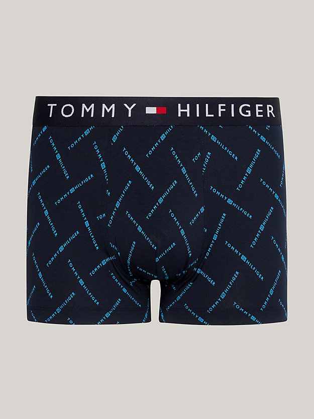 blauw th original boxershort met print voor heren - tommy hilfiger