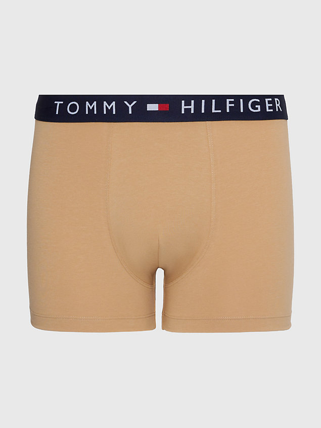 khaki logo waistband trunks for men tommy hilfiger