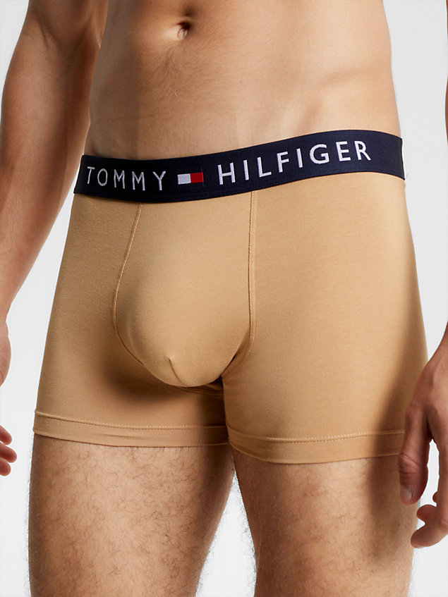 calzoncillos trunk con cintura con logo khaki de hombre tommy hilfiger