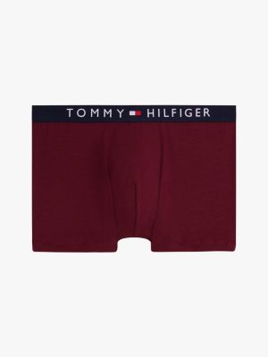 boxer aderenti original con logo in vita bordeaux da uomini tommy hilfiger