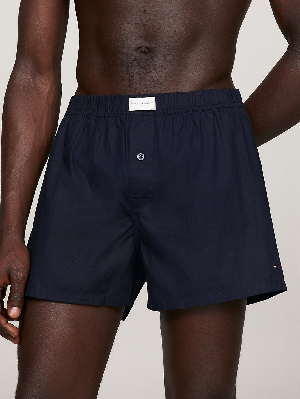 3 pack boxer shorts th established con logo white da uomo tommy hilfiger