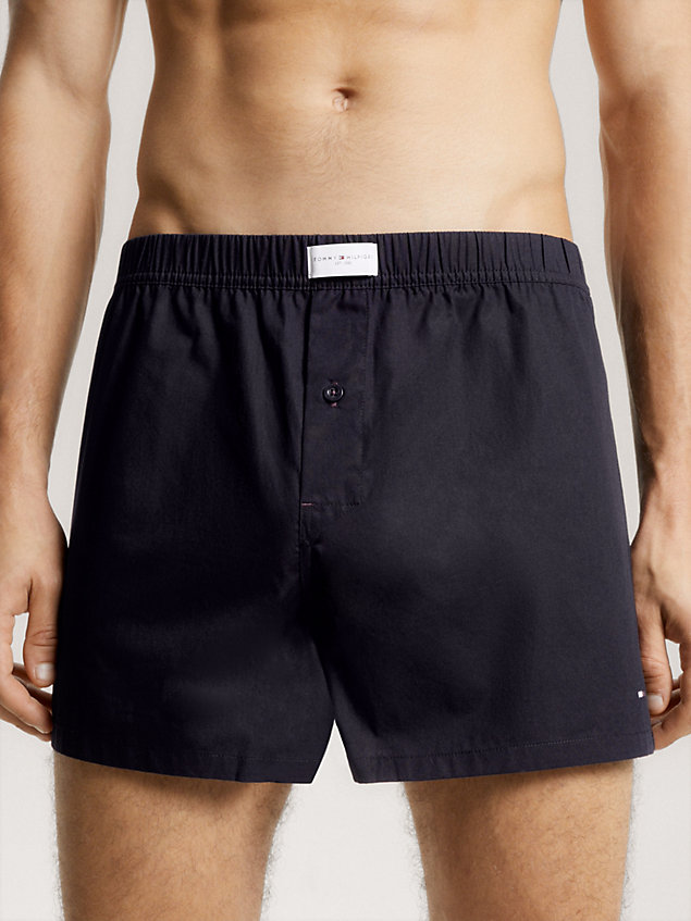 beige 3-pack th established woven boxer shorts for men tommy hilfiger