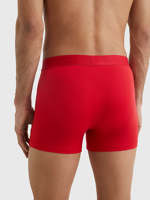 PRIMARY RED Microfibre Logo Waistband Trunks for men TOMMY HILFIGER