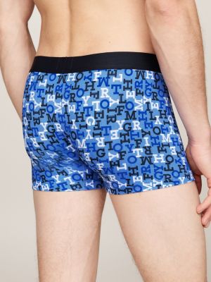 blue th original print logo waistband trunks for men tommy hilfiger