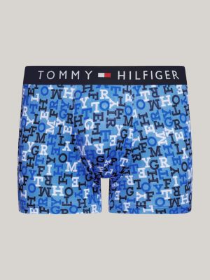 blue th original print logo waistband trunks for men tommy hilfiger