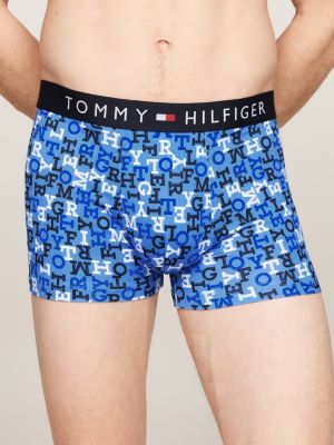 blue th original print logo waistband trunks for men tommy hilfiger