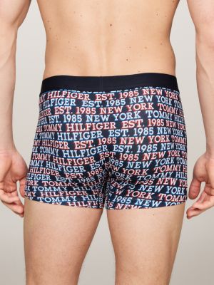 blue th original print logo waistband trunks for men tommy hilfiger