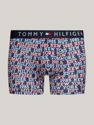 blue th original print logo waistband trunks for men tommy hilfiger