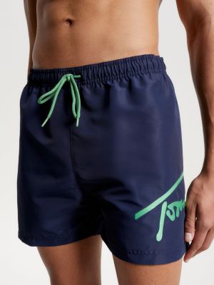 Celine Homme - Men - logo-print Straight-Leg Mid-Length Swim Shorts Blue - M