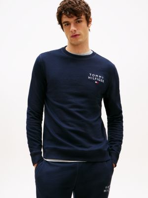 haut de survêtement th original à logo blue pour hommes tommy hilfiger