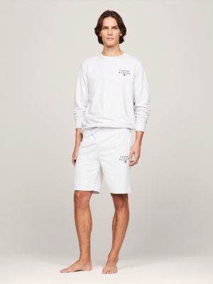 Sudadera hombre blanco corto poliéster Tommy Hilfiger