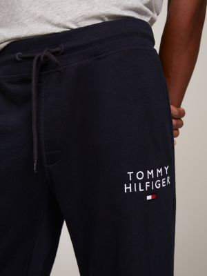 Tommy hilfiger authentic cuffed lounge joggers side logo taping in grey online marl