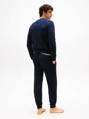 blau th original lounge-jogginghose mit logo für herren - tommy hilfiger