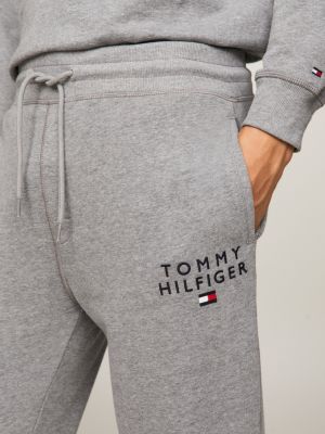 szary joggery lounge th original z logo dla mężczyźni - tommy hilfiger