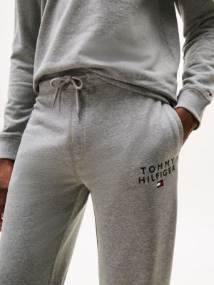 szary joggery lounge th original z logo dla mężczyźni - tommy hilfiger