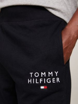 shorts lounge th original con logo blu da uomini tommy hilfiger