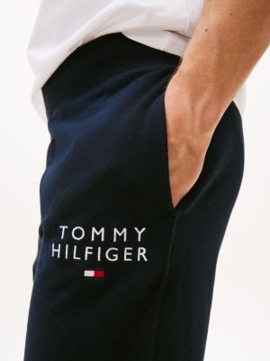 shorts lounge th original con logo blu da uomini tommy hilfiger