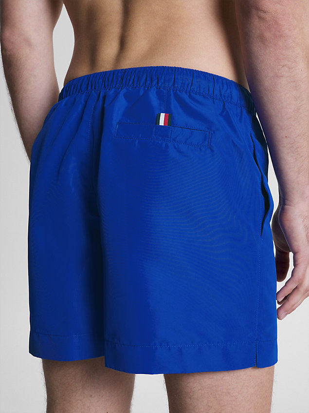 blue original recycled mid length swim shorts for men tommy hilfiger