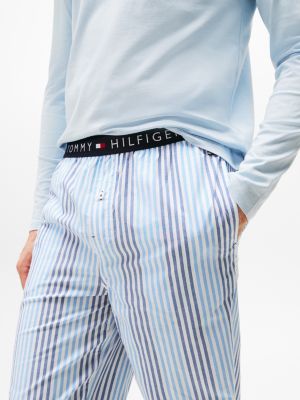 pijama th original de manga larga multicolor de hombres tommy hilfiger