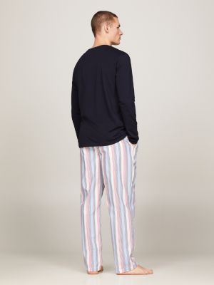 Tommy Hilfiger SET - Pyjama set - monogram cmd pinstripe grey/grey -  Zalando.de